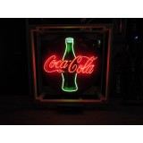 Original Coca-Cola 48" Button Porcelain Neon Sign